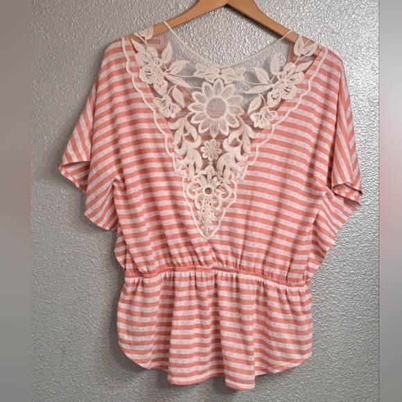 Striped Drawstring Angel Wings Top  Size  XXL - Picture 4 of 7